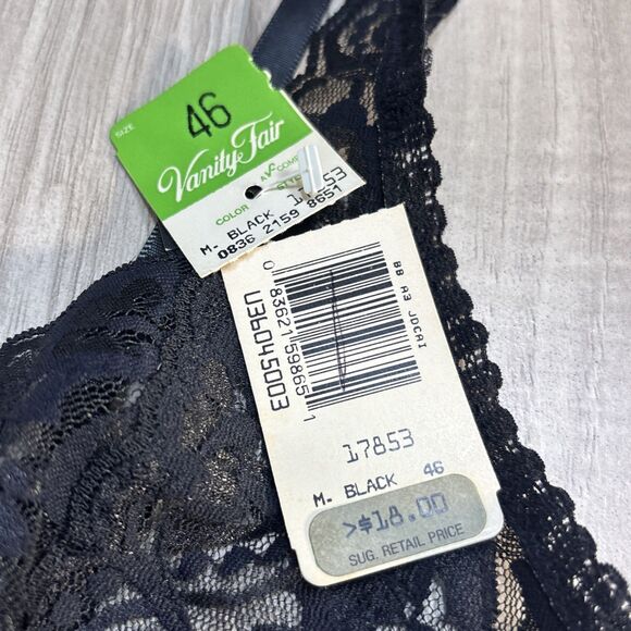 NWT vintage Vanity Fair Black Lace Camisole Size 46 - Picture 3 of 12